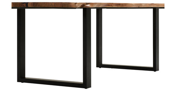 ESSTISCH in Holz, Metall 220/100/76 cm  - Schwarz/Akaziefarben, LIFESTYLE, Holz/Metall (220/100/76cm) - Linea Natura