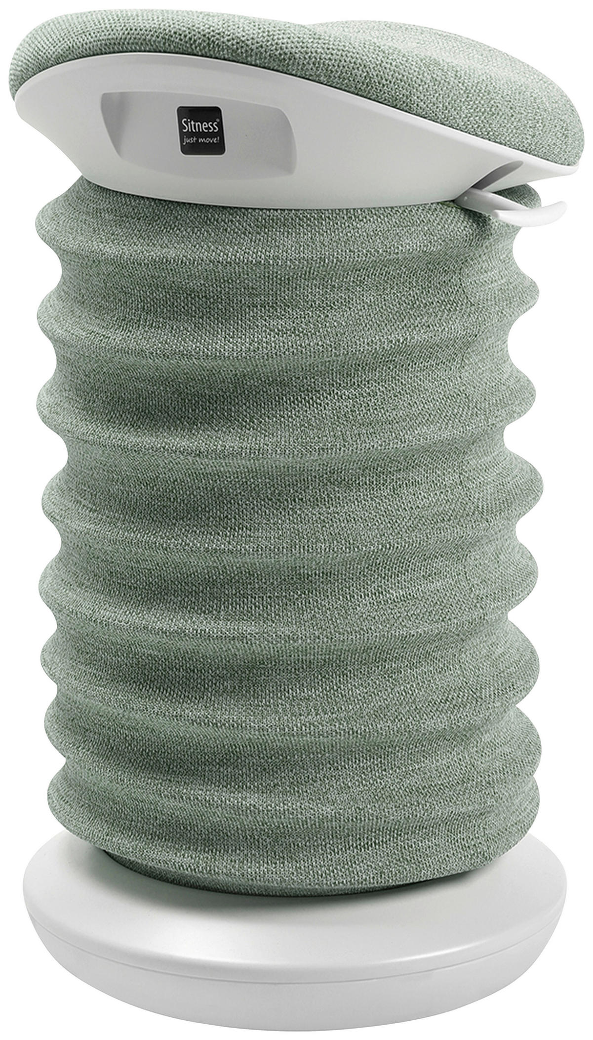 BÜROHOCKER Weiß, Hellgrün  - Weiß/Hellgrün, Design, Kunststoff/Textil (37,5/53-64/36cm) - Topstar