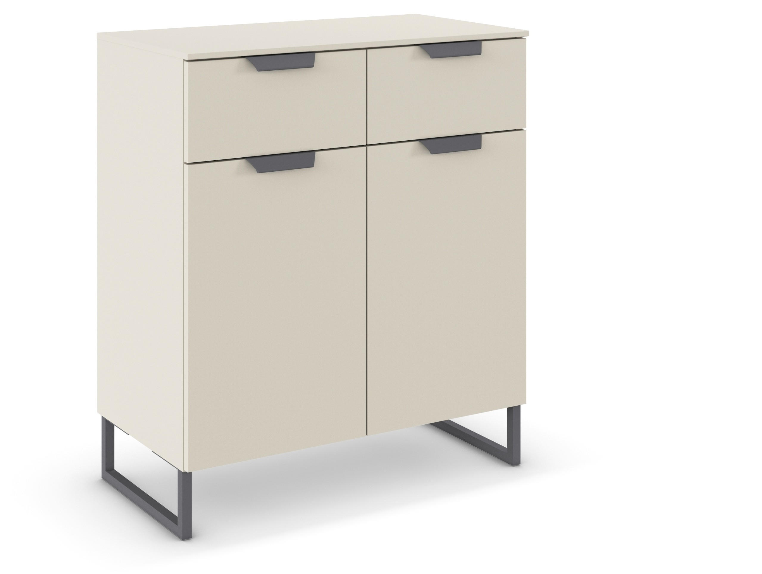 KOMMODE  in 80/81/42 cm  - Champagner/Dunkelgrau, Design, Holzwerkstoff/Metall (80/81/42cm) - Carryhome