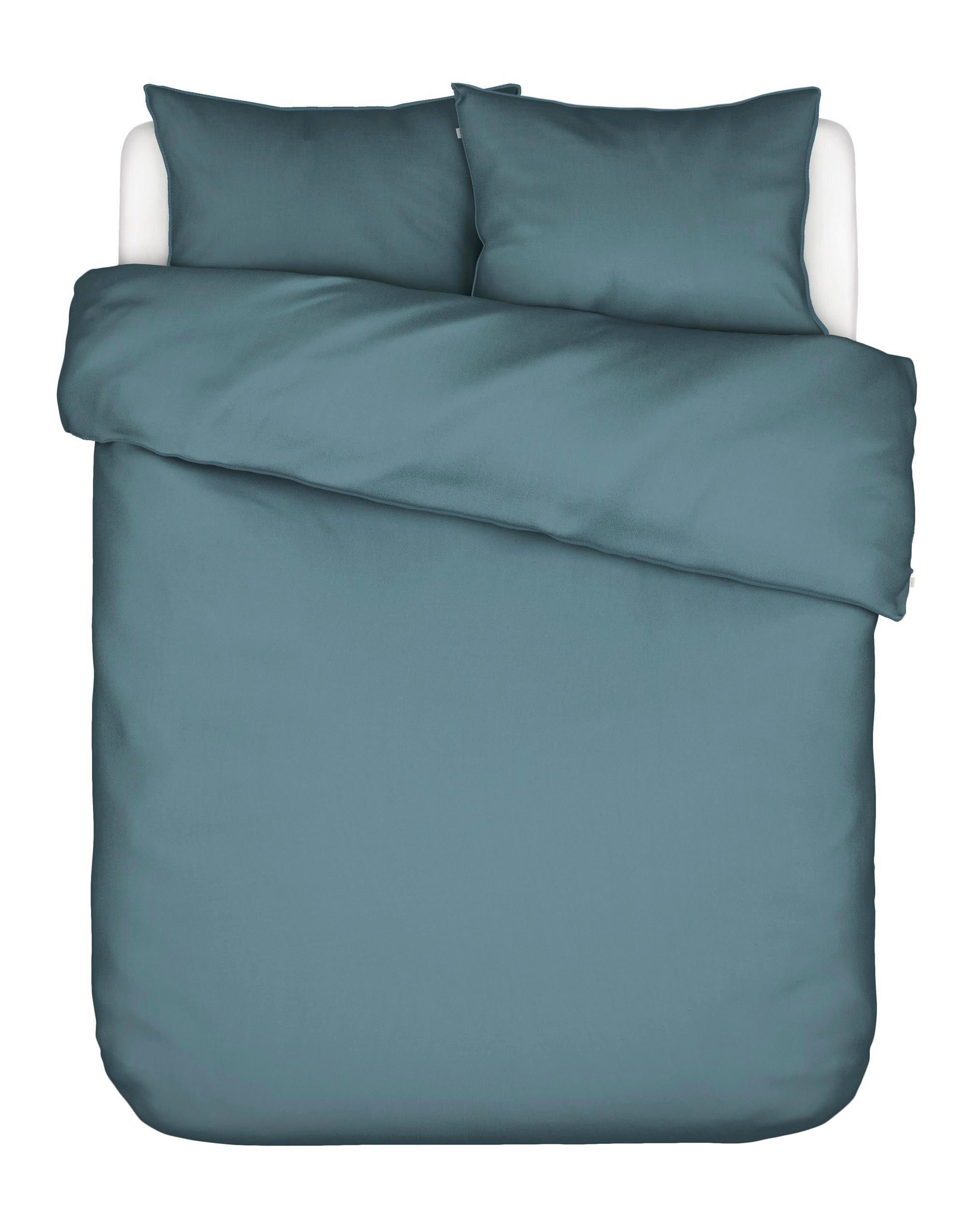 BETTWÄSCHE 3-teilig MINTE Satin 200/200 cm  - Blau, Basics, Textil (200/200cm) - Essenza