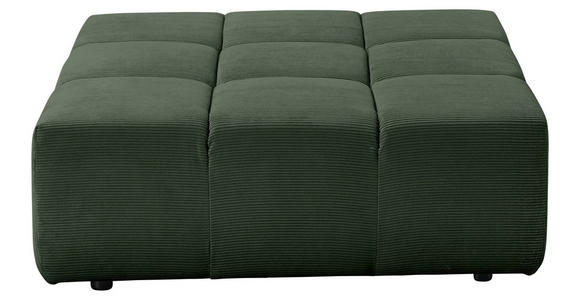 HOCKER Feincord Olivgrün  - Schwarz/Olivgrün, Design, Kunststoff/Textil (107/39/107cm) - Hom`in