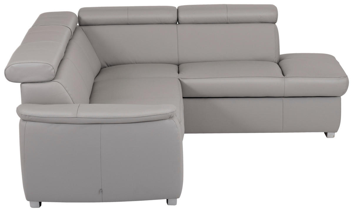 SEDACÍ SOUPRAVA, textil, kůže, platinová - barvy stříbra/platinová, dřevo/textil (262/211cm) - Celina Home