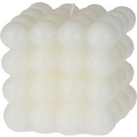 SVIEČKA - biela, Basics, prírodné materiály (7.5/7.5/7.5cm)