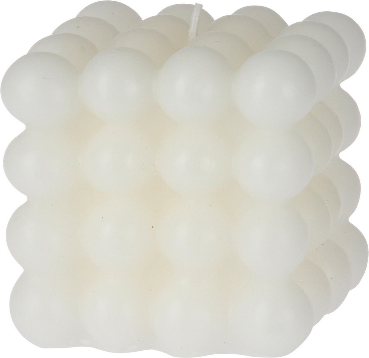 SVIEČKA - biela, Basics, prírodné materiály (7.5/7.5/7.5cm)
