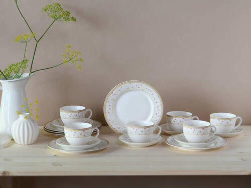 KÁVOVÝ SERVIS, nový kostný porcelán (new bone china) - biela, Trend, keramika (33,5/22,5/29null) - Creatable