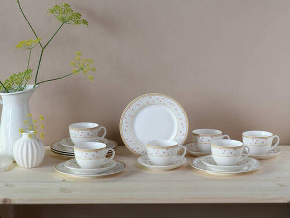 KAFFESERVIS 18 delar  - vit, Trend, keramik (33,5/22,5/29null) - Creatable