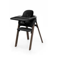 SET ZA STOLČEK ZA HRANJENJE  Steps Bundle  86/74/48 cm         črna  - črna, Basics, les (86/74/48cm) - Stokke