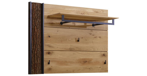 GARDEROBENPANEEL 118/87/35 cm - Eichefarben/Anthrazit, Natur, Holz/Metall (118/87/35cm) - Valnatura