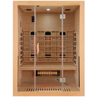 INFRAROTKABINE für 3 Personen OPEN  - Naturfarben, KONVENTIONELL, Holz (150/120/200cm) - Sanotechnik
