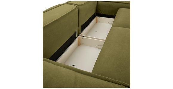 SCHLAFSOFA Webstoff Dunkelgrün - Dunkelgrün/Schwarz, KONVENTIONELL, Kunststoff/Textil (256/83/115cm) - Carryhome