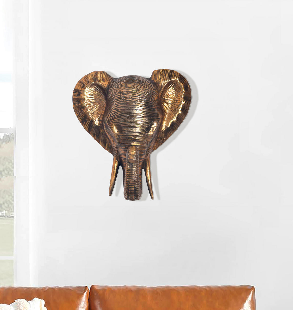WANDDEKO  - Goldfarben, Design, Metall (33/41/20cm) - Livetastic