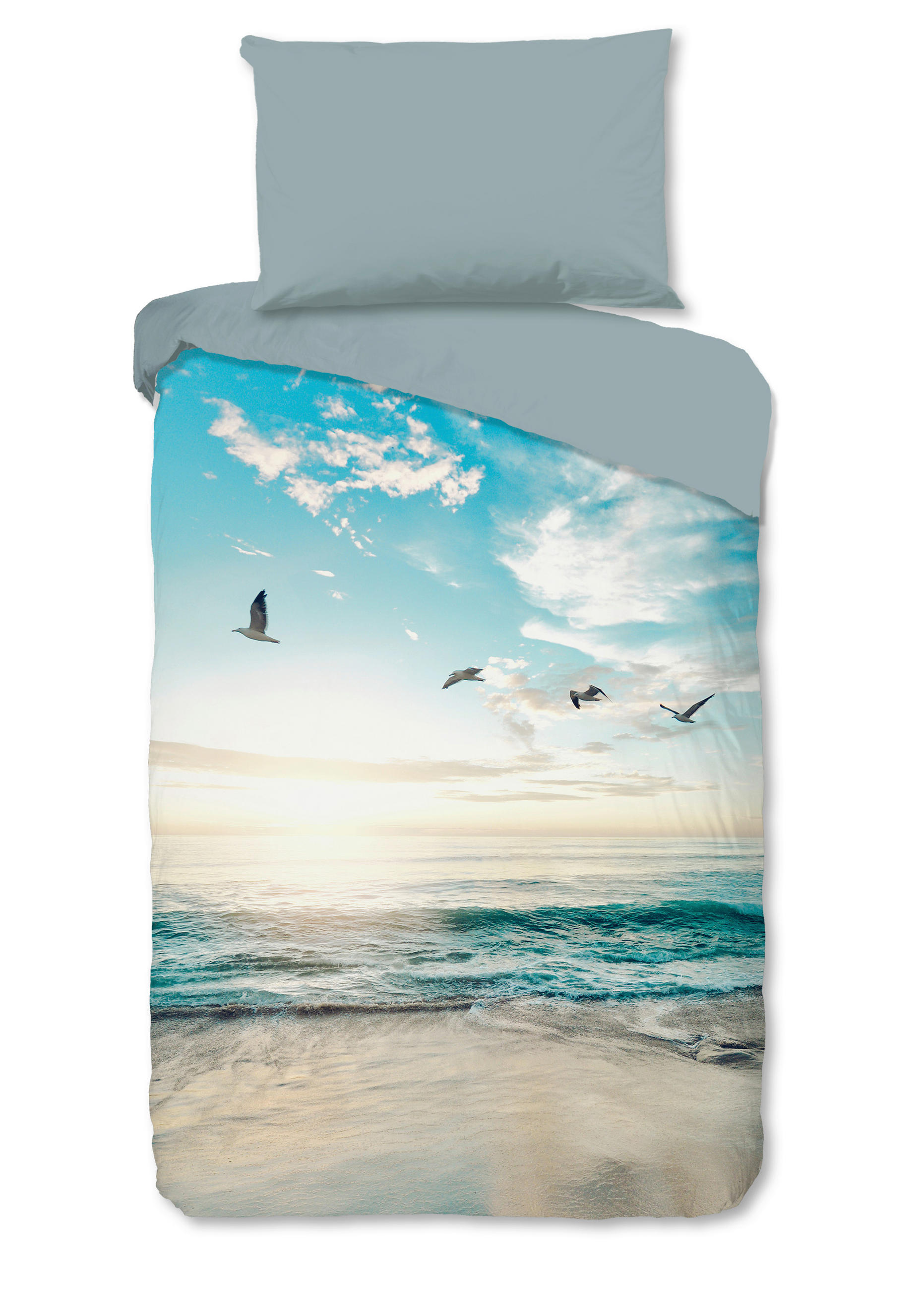 WENDEBETTWÄSCHE Good Morning Renforcé 140/200 cm  - Multicolor, Design, Textil (140/200cm)