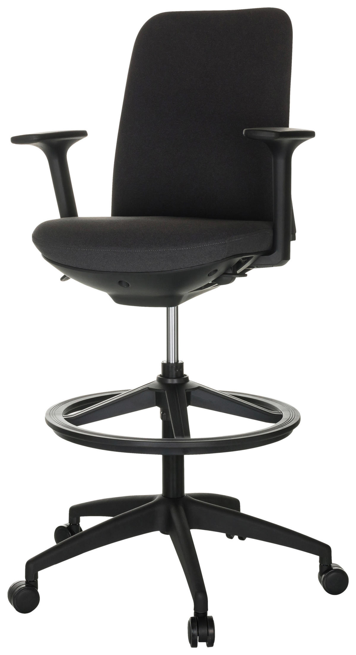 OTOČNÁ ŽIDLE, černá - černá, Basics, textil/plast (73/115-140/73cm) - MID.YOU