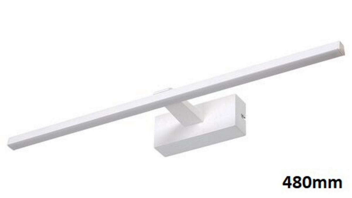 ZIDNA LED LAMPA - bela, Osnovno, metal/plastika (46/14cm)