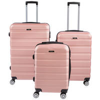 REISEKOFFERSET Roségold 3-teilig  - Roségold, LIFESTYLE, Kunststoff/Metall - Novel