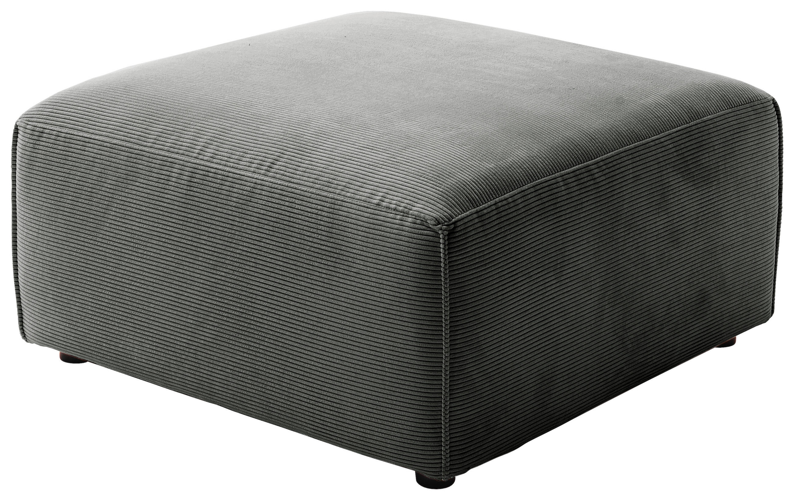 HOCKER Cord Anthrazit  - Anthrazit/Schwarz, Design, Kunststoff/Textil (80/42/80cm) - Pure Home Lifestyle