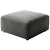HOCKER Cord Anthrazit  - Anthrazit/Schwarz, Design, Kunststoff/Textil (80/42/80cm) - Pure Home Lifestyle