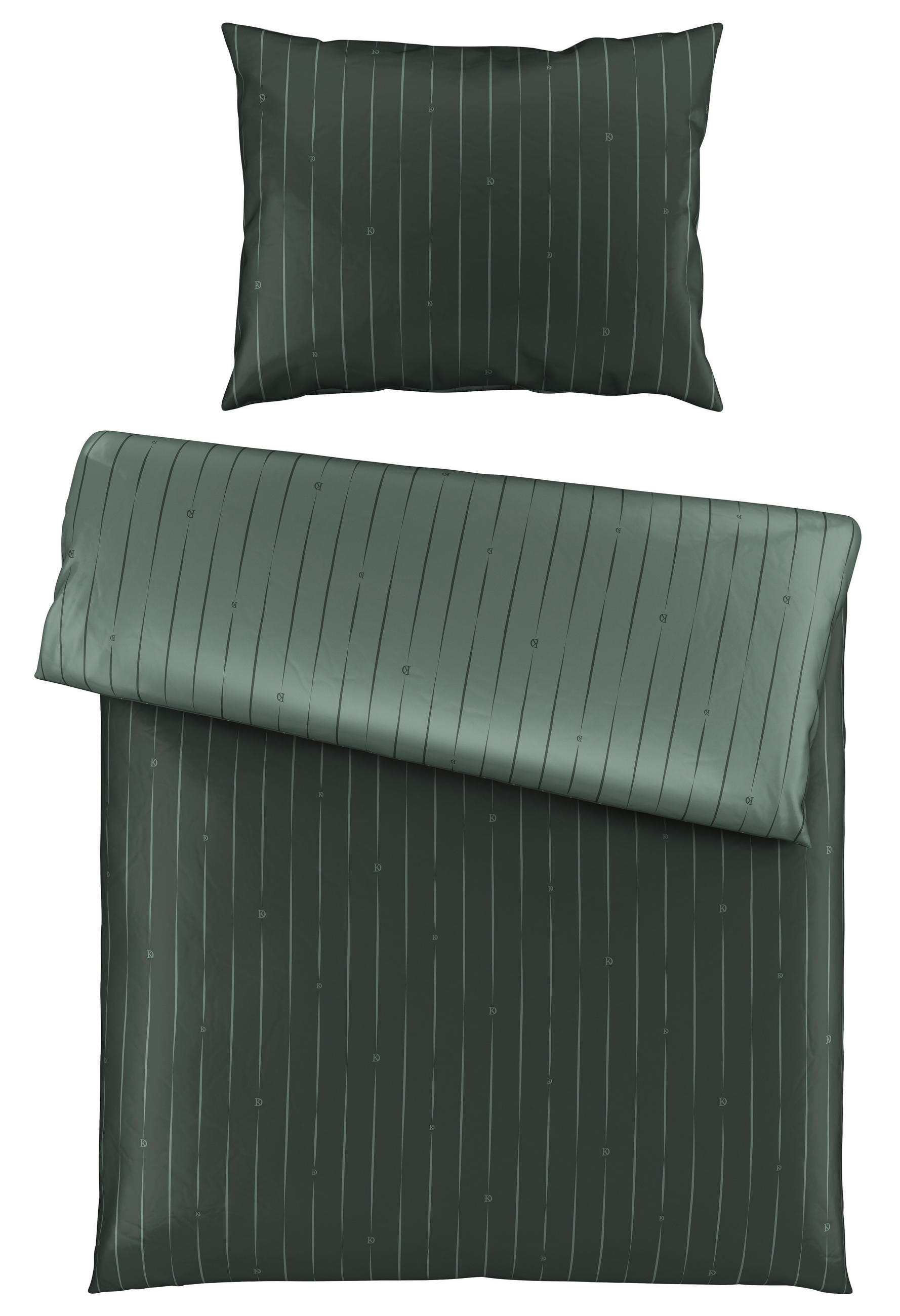 OBOUSTRANNÉ POVLEČENÍ, satén, zelená, 140/200 cm - zelená, Design, textil (140/200cm) - Dieter Knoll