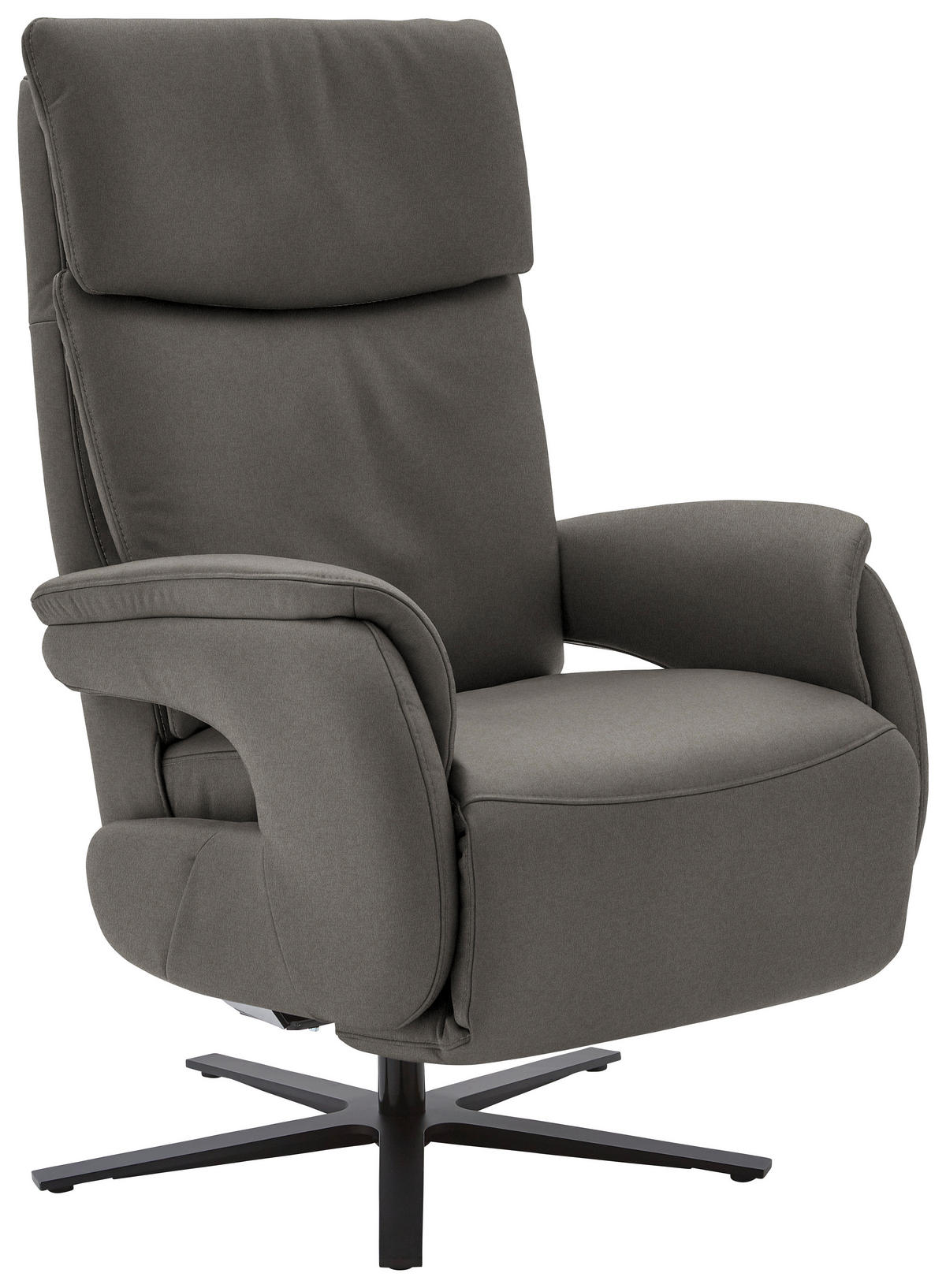 RELAXSESSEL in Textil Schieferfarben  - Schieferfarben/Schwarz, Design, Textil/Metall (70/117/85cm) - Dieter Knoll
