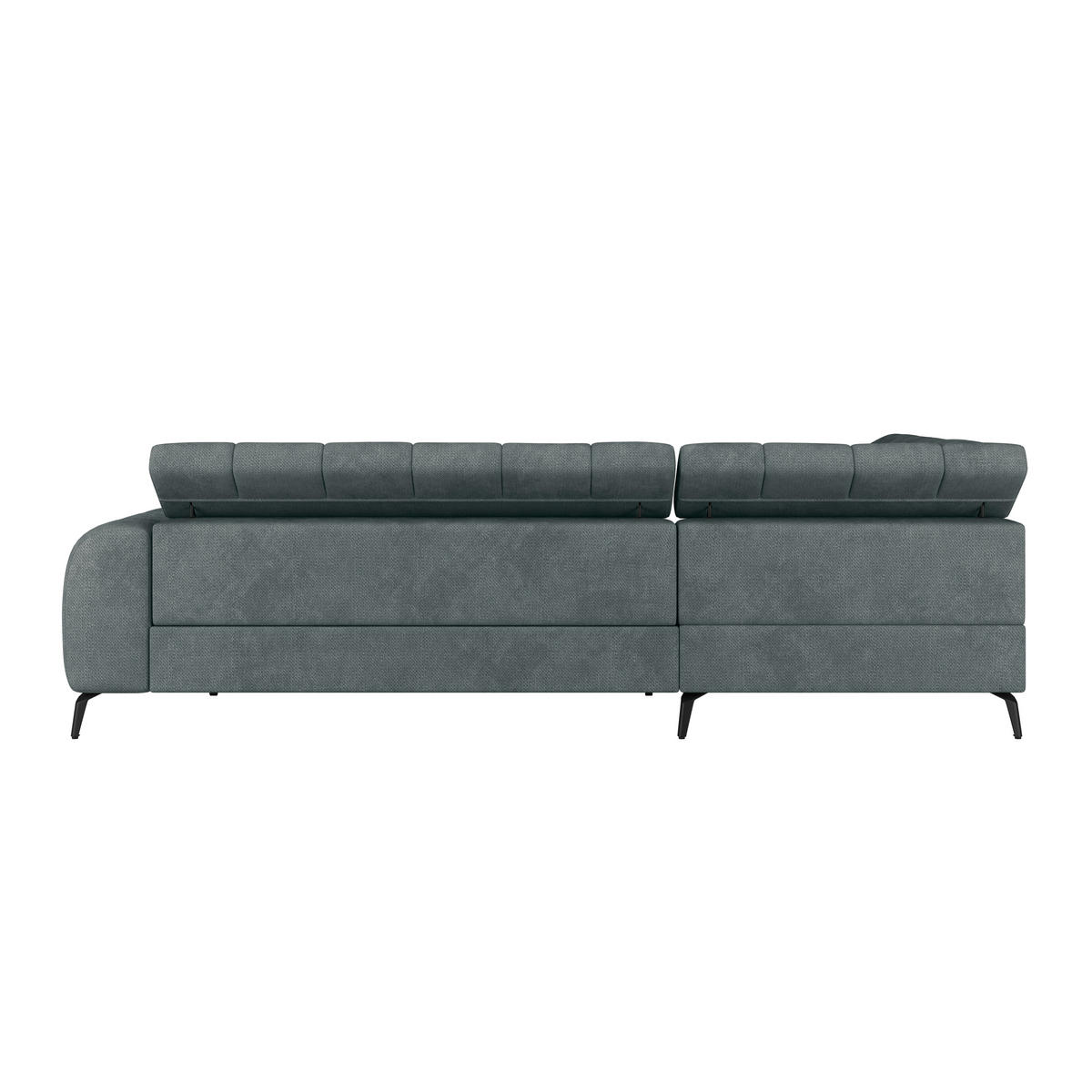 ECKSOFA in Grau  - Schwarz/Grau, Trend, Kunststoff/Textil (203/261cm) - Livetastic