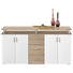 KOMMODE Sonoma Eiche, Weiß - Silberfarben/Alufarben, Basics, Holz/Kunststoff (180/90/40cm) - Boxxx