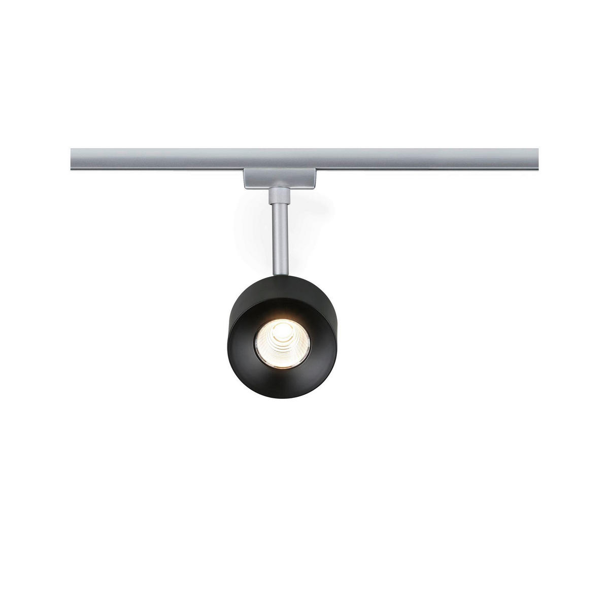 SCHIENENSYSTEM-STRAHLER   - Chromfarben/Schwarz, Basics, Kunststoff/Metall (19,7cm) - Paulmann