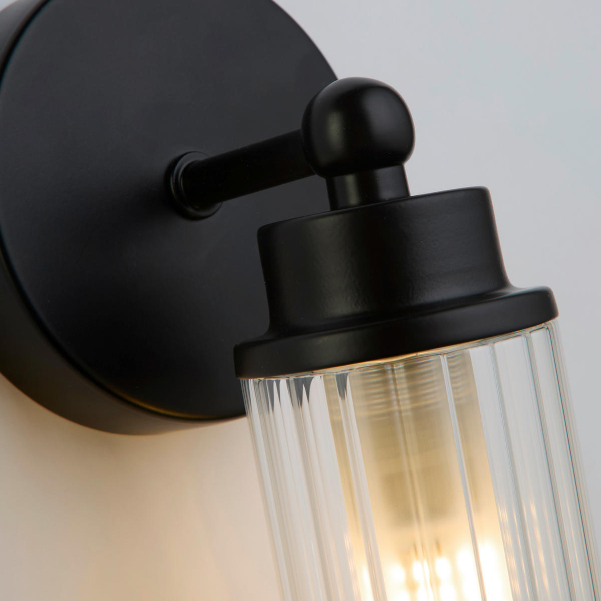 WANDLEUCHTE Imperial 22/10 cm   - Klar/Schwarz, Design, Glas/Metall (22/10cm) - Searchlight