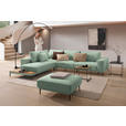 ECKSOFA  in Leinwand Mintgrün  271/318 cm  - Schwarz/Mintgrün, Design, Textil/Metall (271/318cm) - Belluti