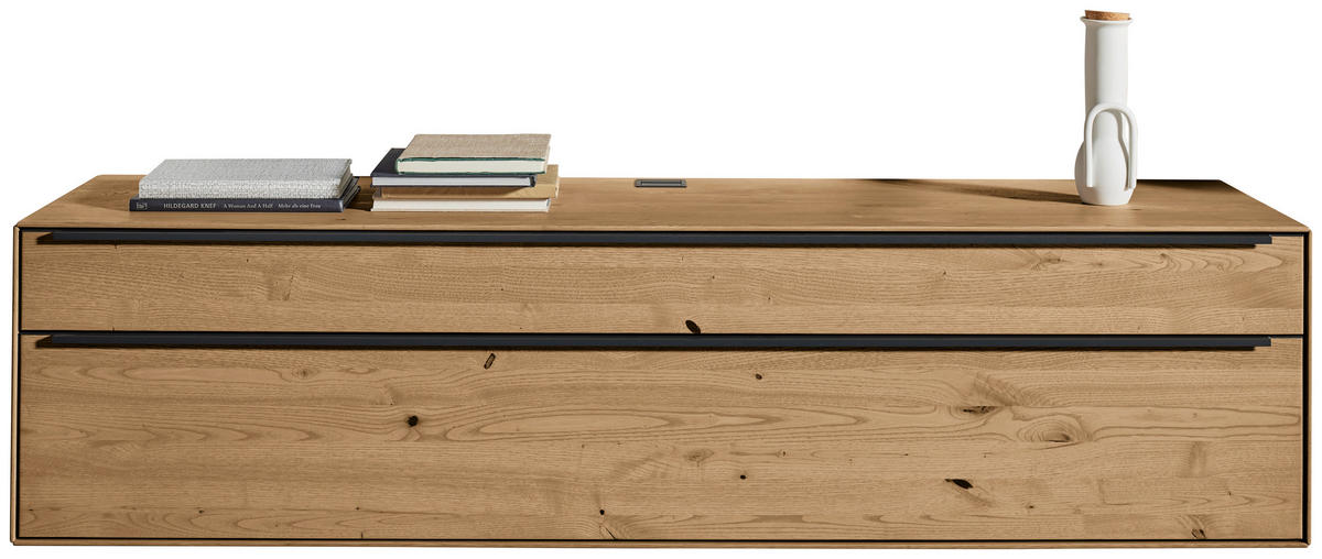 LOWBOARD Kastanienfarben  182/47,1/47,1 cm  - Kastanienfarben/Anthrazit, Natur, Holz/Metall (182/47,1/47,1cm) - Valnatura