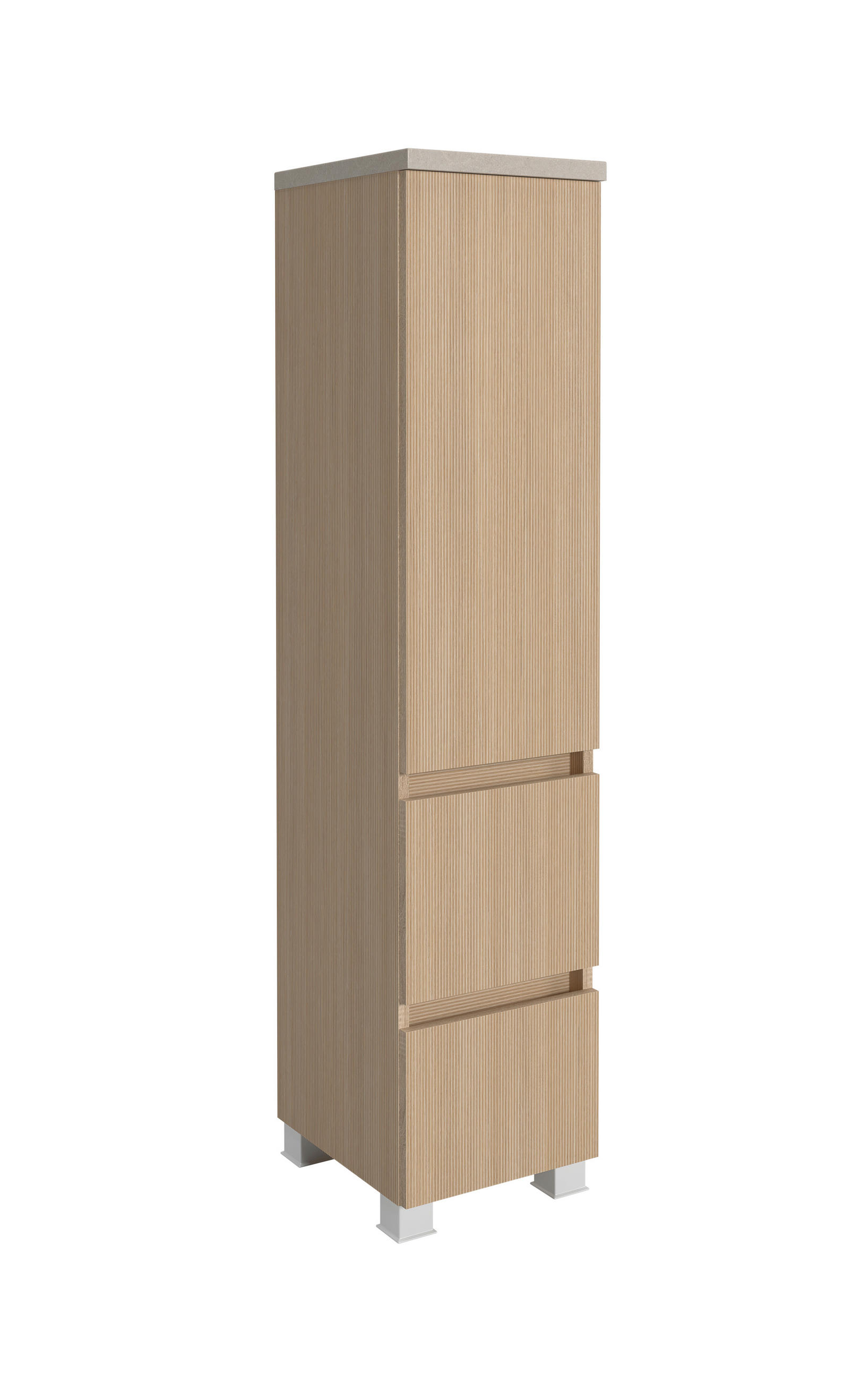 MIDISCHRANK 30/131/35 cm  - Sandfarben/Eichefarben, KONVENTIONELL, Holzwerkstoff/Kunststoff (30/131/35cm) - Xora