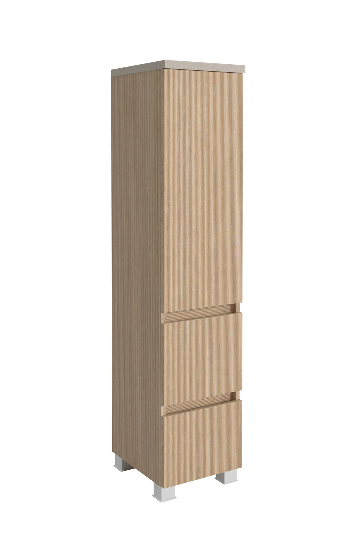 MIDISCHRANK 30/131/35 cm  - Sandfarben/Eichefarben, KONVENTIONELL, Holzwerkstoff/Kunststoff (30/131/35cm) - Xora