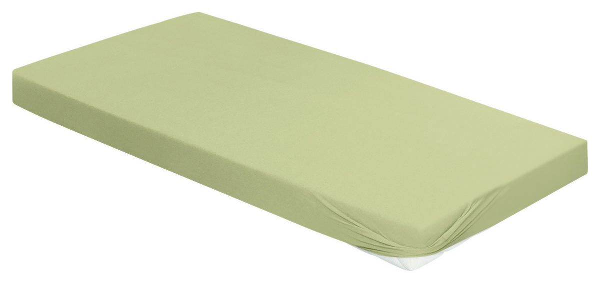 SPANNBETTTUCH Jersey 150/200 cm  - Grün, KONVENTIONELL, Textil (150/200cm) - Irisette