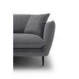 ECKSOFA  in Webstoff Dunkelgrau  196/304 cm  - Dunkelgrau/Schwarz, KONVENTIONELL, Textil/Metall (196/304cm) - Hom`in