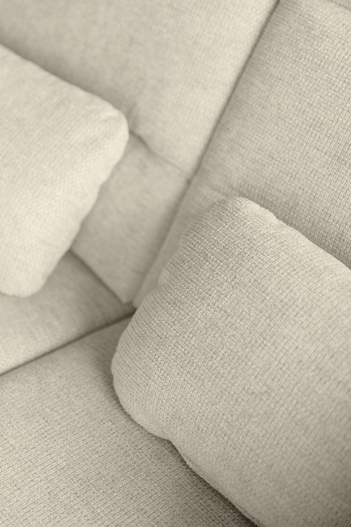 ECKSOFA JOOP Naturfarben Chenille  - Schwarz/Naturfarben, KONVENTIONELL, Textil/Metall (188/319cm) - Joop!