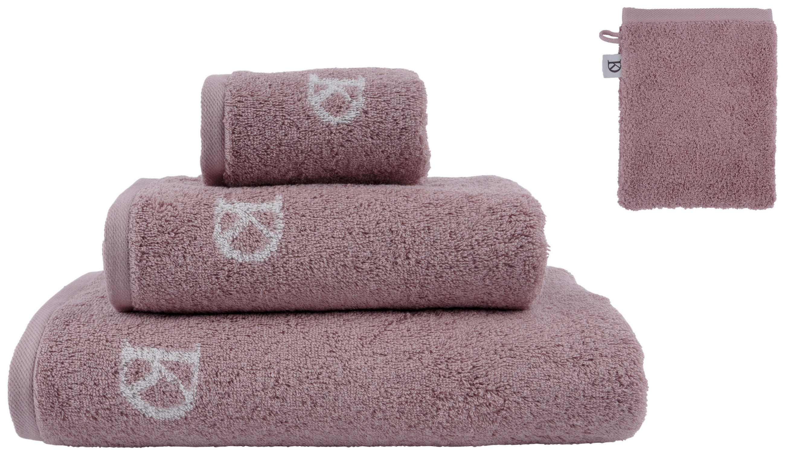 WASCHLAPPEN Basic Grau, Pink 3-teilig  - Pink/Grau, Design, Textil (16/21cm) - Dieter Knoll