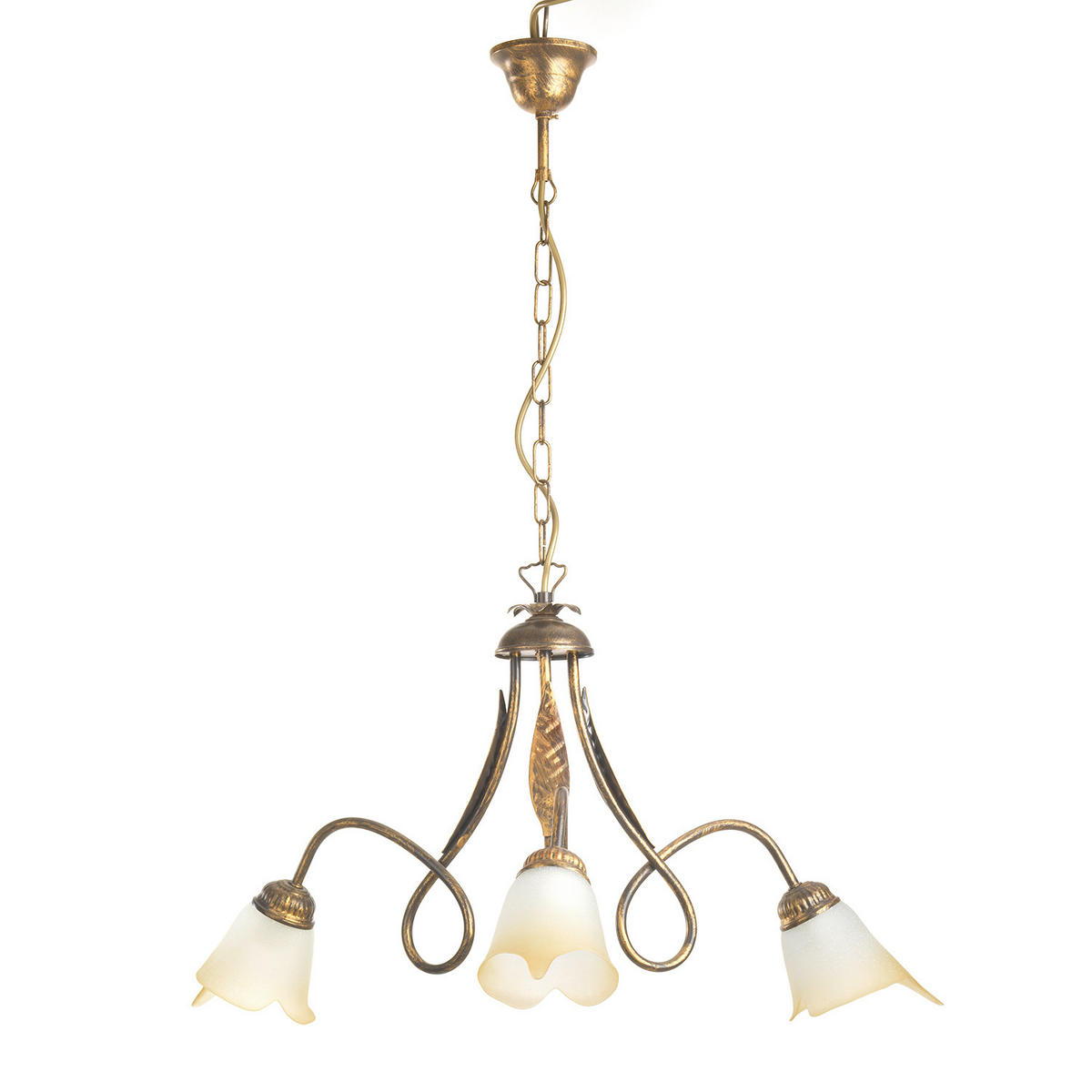 KRONLEUCHTER 65/82 cm   - KONVENTIONELL, Glas/Metall (65/82cm)