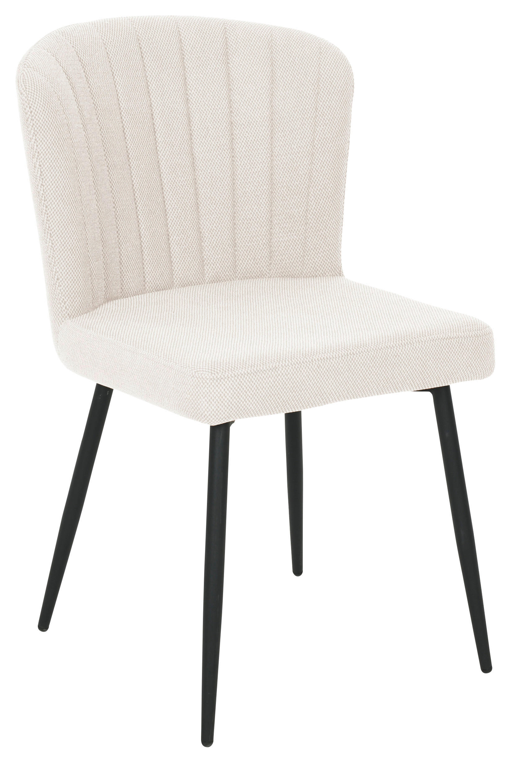 VIERFUßSTUHL  in Eisen Leinenoptik Holz, Metall, Textil  - Beige/Schwarz, KONVENTIONELL, Holz/Textil (52/82/60cm) - P & B