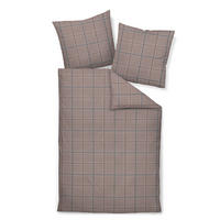 BETTWÄSCHE 2-teilig Biber 135/200 cm  - Taupe, Basics, Textil (135/200cm) - Janine