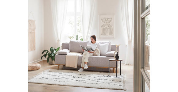 BOXSPRINGSOFA in Hellgrau  - Hellgrau, Design, Holz/Textil (203/97/107cm) - Dieter Knoll