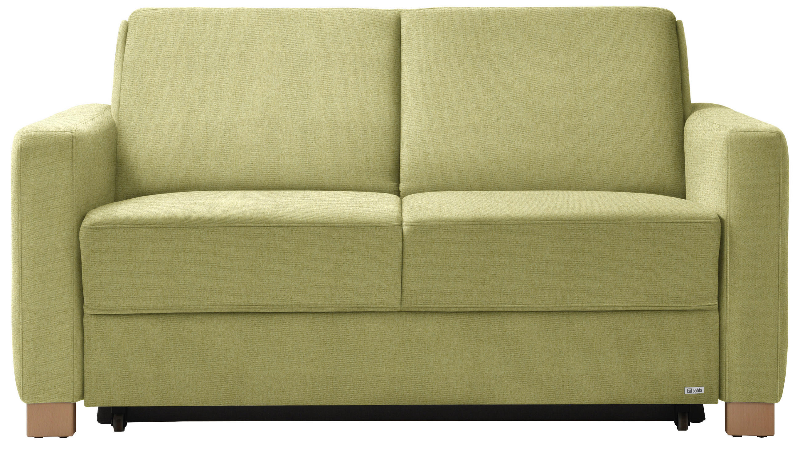 SCHLAFSOFA Textil Grün  - Naturfarben/Grün, Konventionell, Holz/Textil (160/86/92cm) - Sedda
