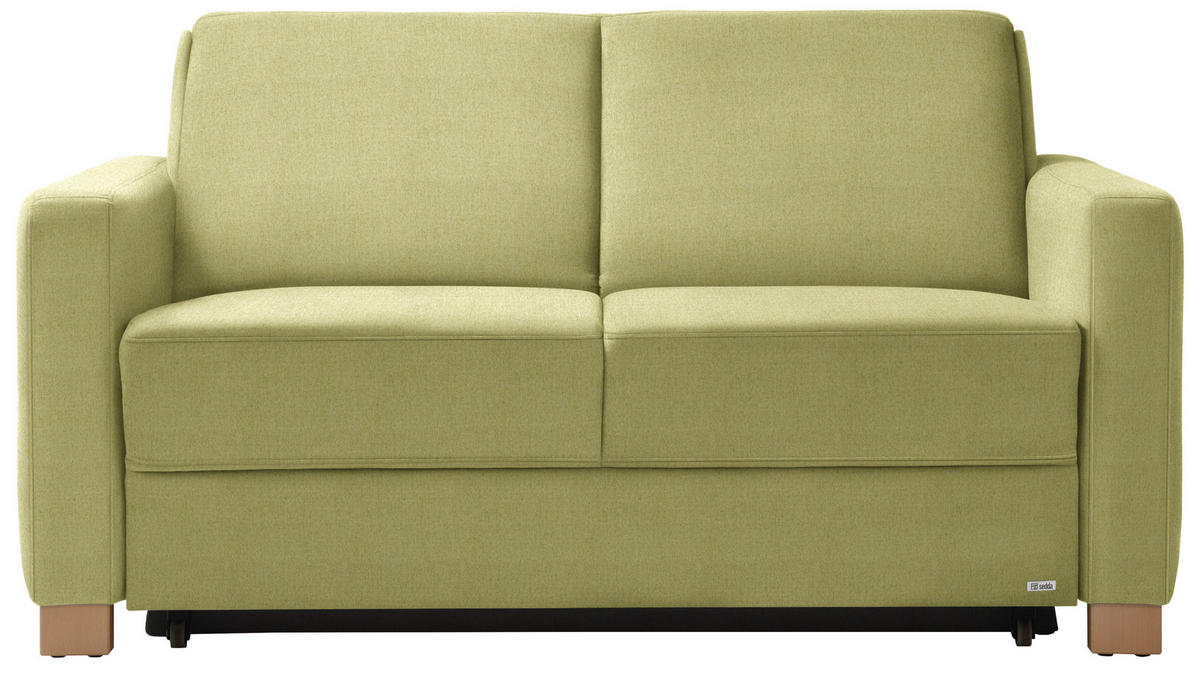 SCHLAFSOFA  in Grün  - Naturfarben/Grün, KONVENTIONELL, Holz/Textil (160/86/92cm) - Sedda