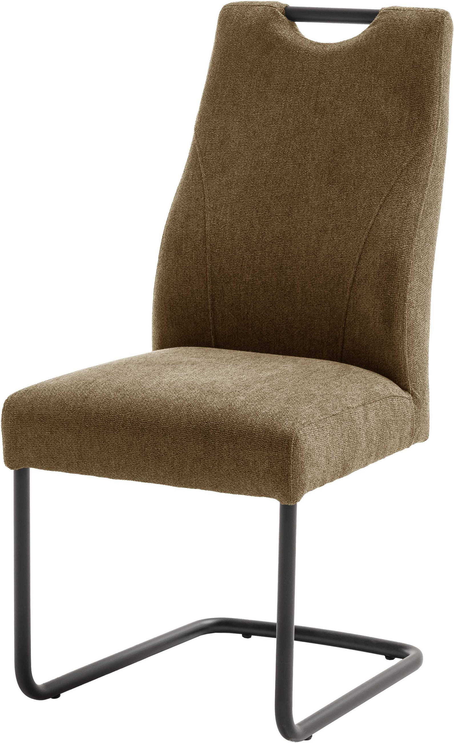 SCHWINGSTUHL  in Aluminium Flachgewebe  - Rostfarben/Schwarz, MODERN, Textil/Metall (50/103/63cm) - Carryhome