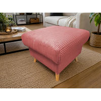 HOCKER Textil Koralle  - Koralle/Naturfarben, Design, Holz/Textil (61/43/61cm) - P & B