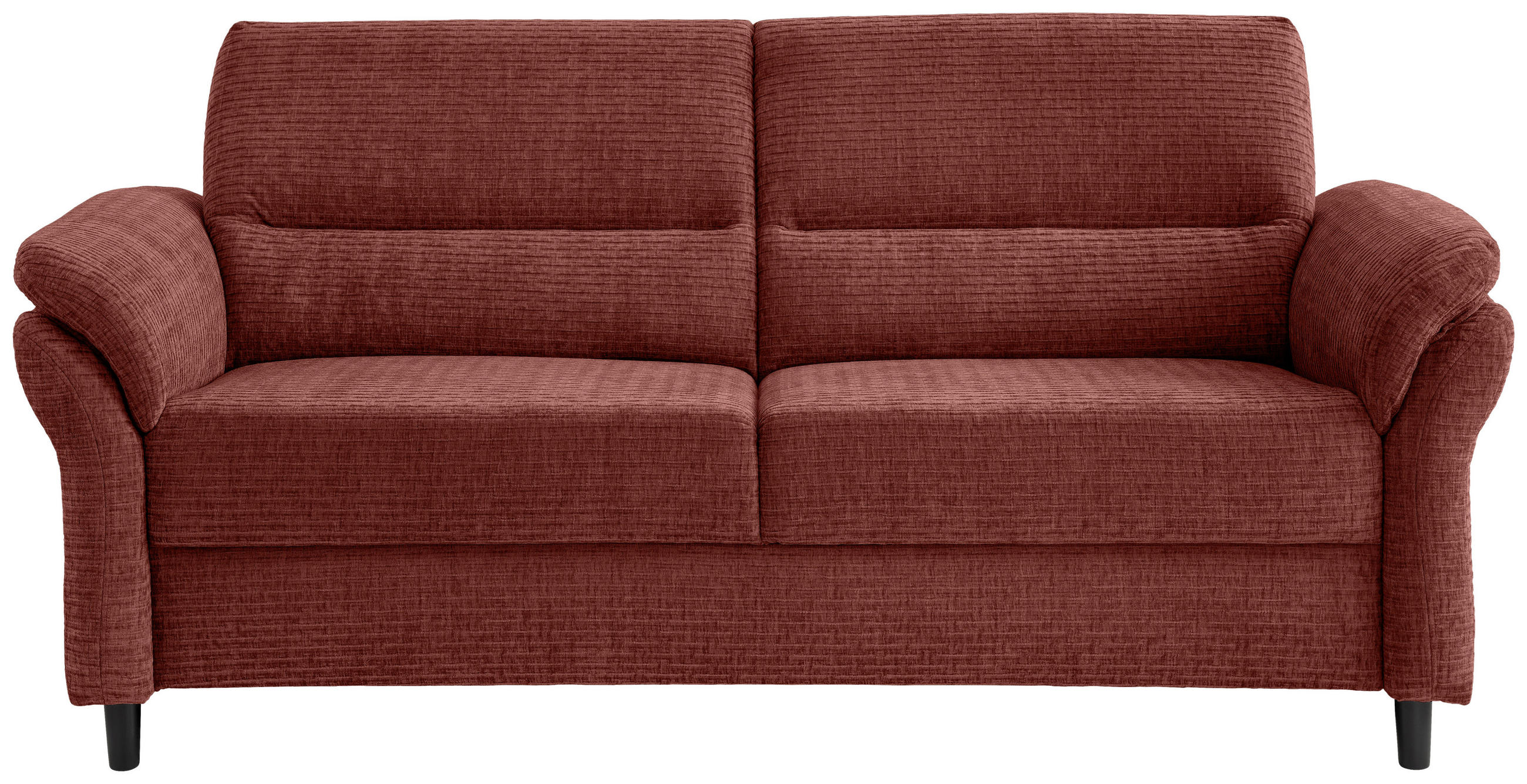 3-SITZER-SOFA Mikrofaser Koralle  - Koralle/Schwarz, MODERN, Holz/Textil (192/90/89cm) - Livetastic