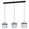 HÄNGELEUCHTE Round lights 103,5/21,5/110 cm   - Schwarz/Weiß, LIFESTYLE, Textil/Metall (103,5/21,5/110cm) - Joop!