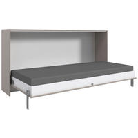 KLAPPBETT 90/200 cm,  in  in Weiß, Sahara,  - Weiß/Sahara, Design, Holz/Holzwerkstoff (90/200cm) - Carryhome