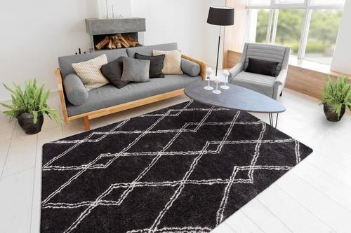KOBEREC S VYSOKÝM VLASEM, 80/150 cm, antracitová - antracitová, Design, textil (80/150cm)