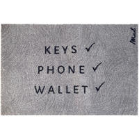 FUßMATTE  50/75 cm  Hellgrau  - Hellgrau, Trend, Kunststoff (50/75cm) - madaboutmats