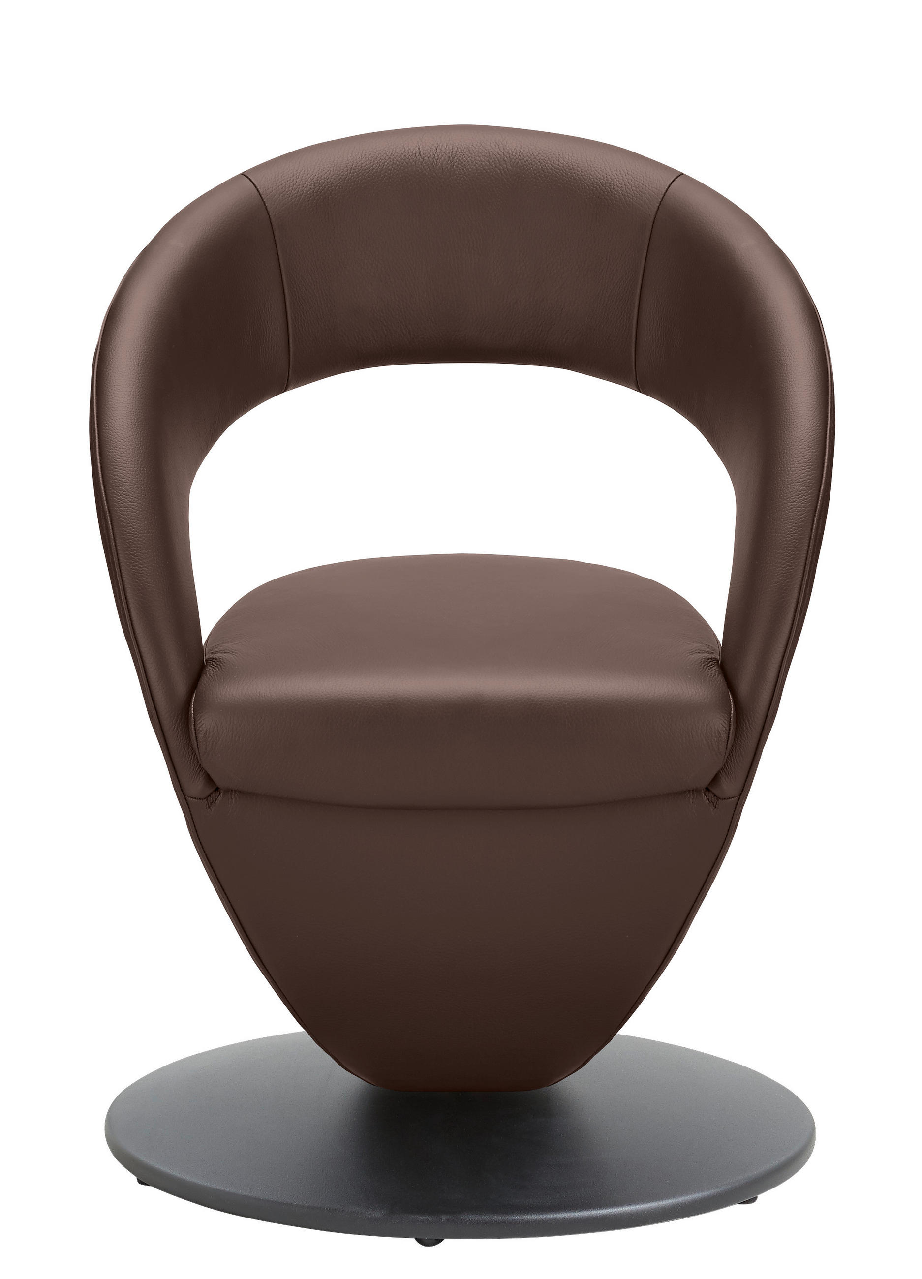 STUHL  in Stahl Mikrofaser  - Schwarz/Braun, Design, Textil/Metall (62/86/61cm) - Moderano
