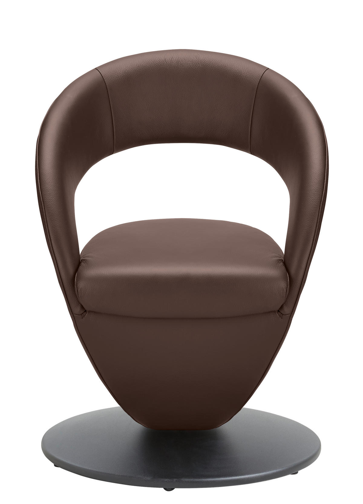 STUHL drehbar - Schwarz/Braun, Design, Textil/Metall (62/86/61cm) - Moderano